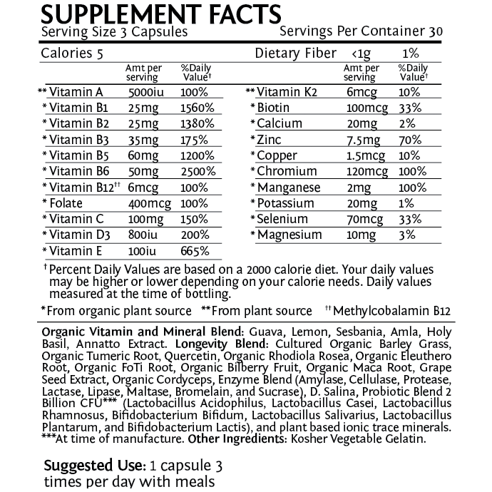 Sunwarrior Raw Vitamins for Him